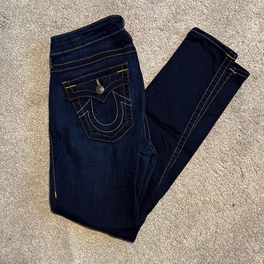 True Religion Dark Indigo Skinny Jeans